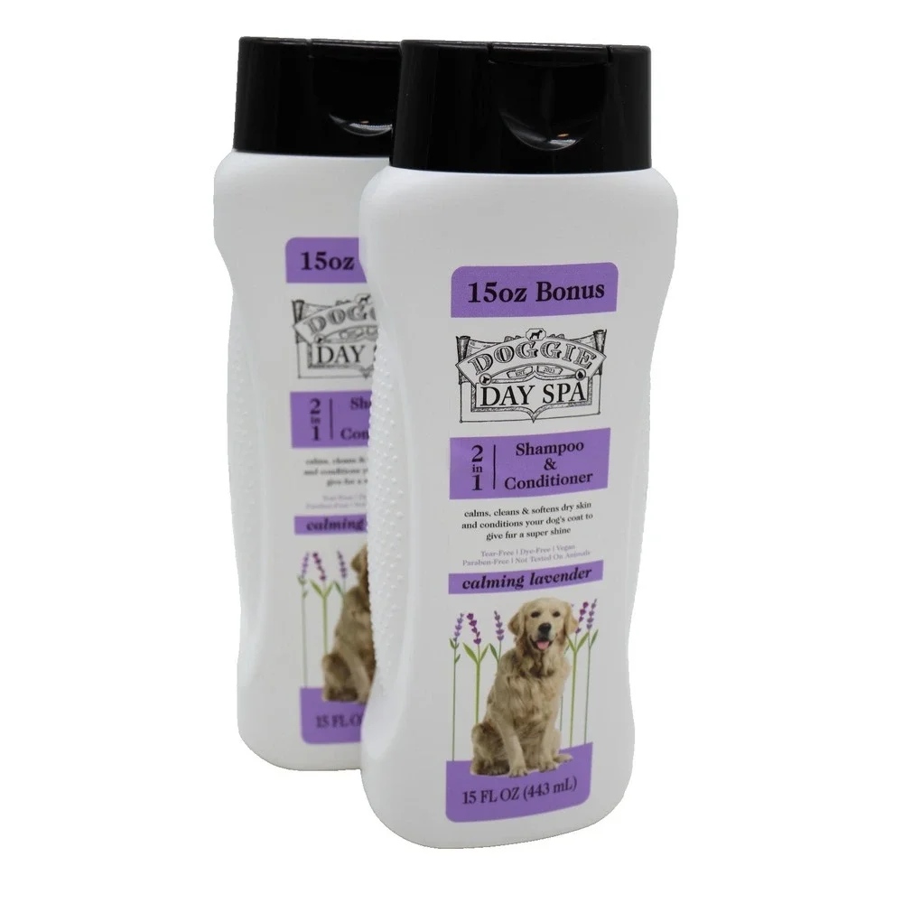 2-Pack | Doggie Day Spa 2-in-1 Shampoo & Conditioner Calming Lavender | 15oz/ea